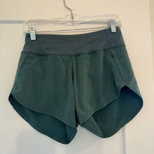 Outdoor Voices Green Athletic Shorts with Elastic Waistband